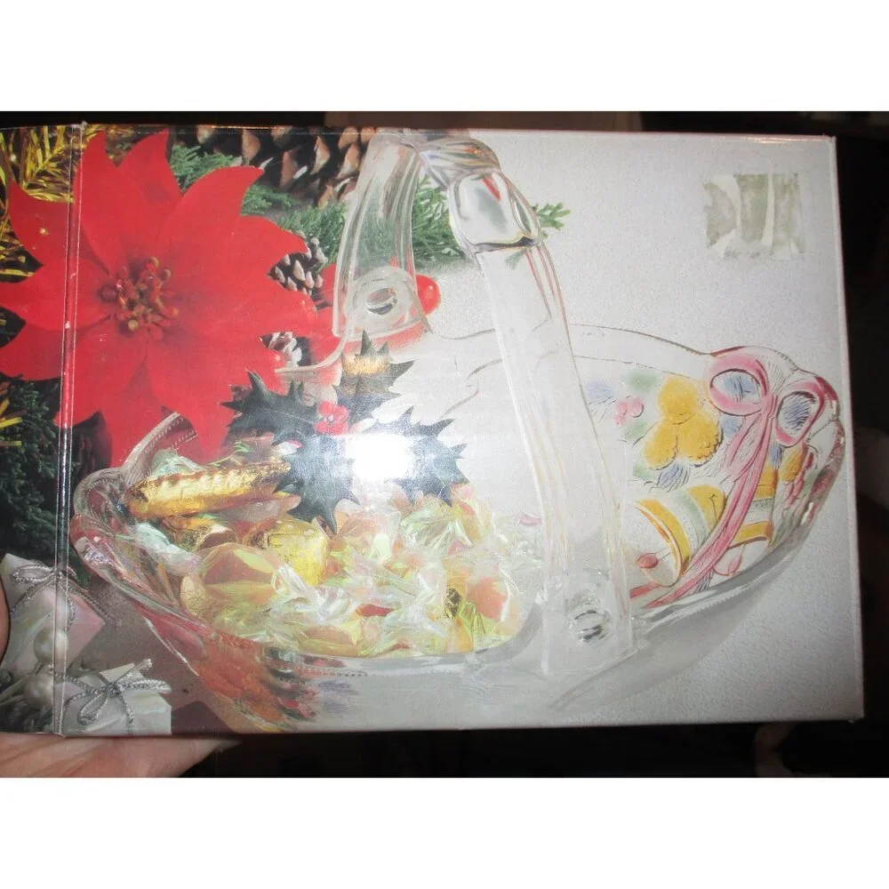 Festive Bells Basket Handle by‎ Mikasa Christmas Holiday glass resin